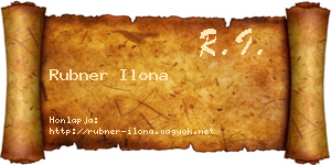 Rubner Ilona névjegykártya